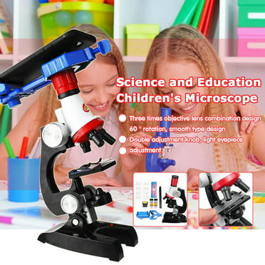 Children Monocular Microscope 1200X Magnification Science Kits Educational Accessory L Drfeify Monocular Microscope 